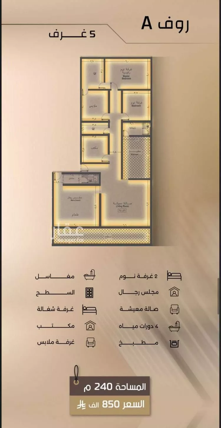 شقة للبيع في شارع زيد بن قيس, حي الفيصلية, مدينة جدة, منطقة مكة المكرمة صورة 4