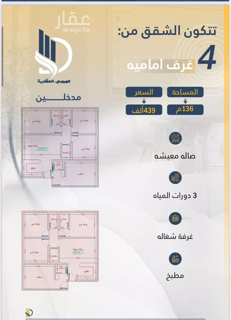 شقة للبيع في شارع السامر, حي الواحة, مدينة جدة, منطقة مكة المكرمة صورة 3