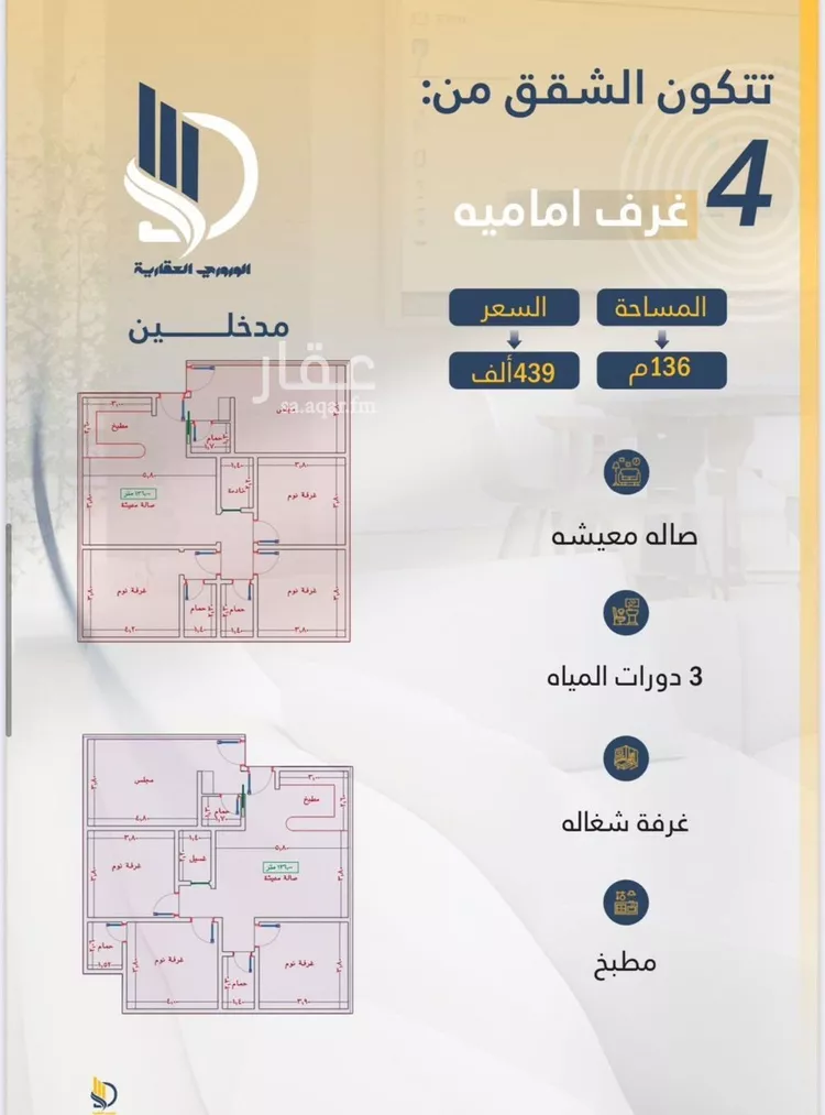 شقة للبيع في شارع السامر, حي الواحة, مدينة جدة, منطقة مكة المكرمة صورة 2
