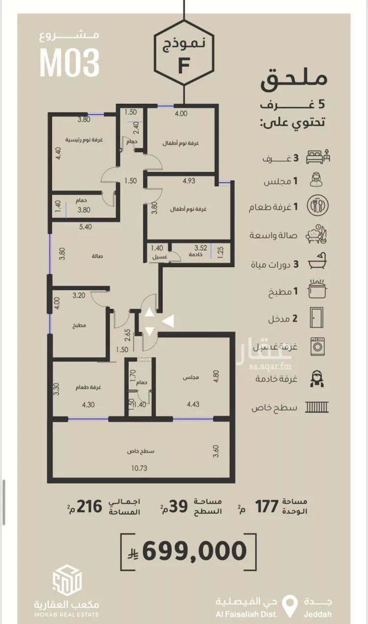 شقة للبيع في شارع محمد البلخي, حي الفيصلية, مدينة جدة, منطقة مكة المكرمة