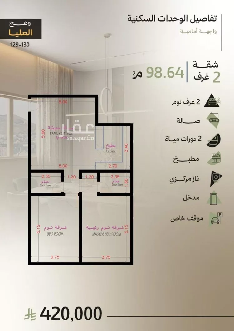 شقة للبيع في حي أبحر الجنوبية, مدينة جدة, منطقة مكة المكرمة صورة 2
