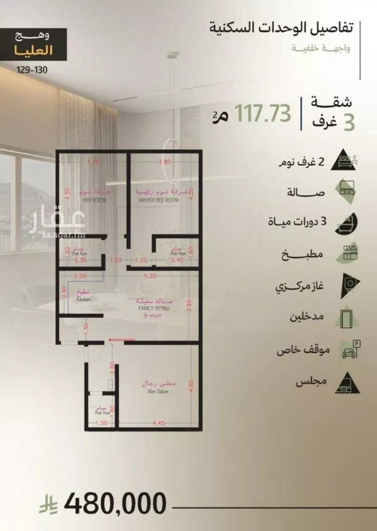 شقة للبيع في شارع نومان, حي أبحر الجنوبية, مدينة جدة, منطقة مكة المكرمة صورة 2