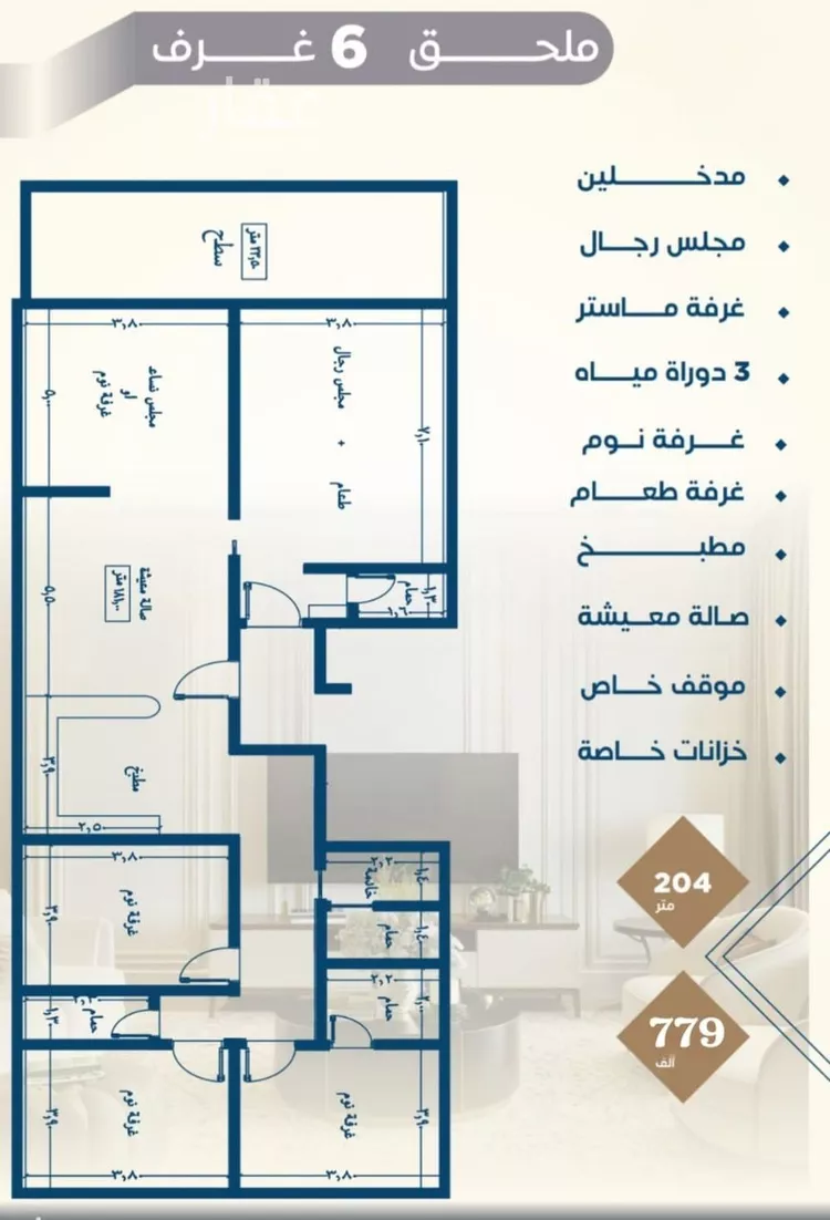 شقة للبيع في شارع عرابه ابن شماخ, حي النزهة, مدينة جدة, منطقة مكة المكرمة صورة 2