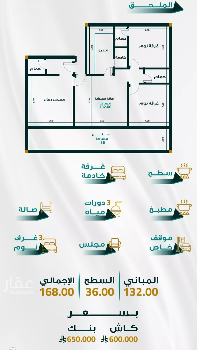 شقة للبيع في حي الفيحاء, مدينة جدة, منطقة مكة المكرمة صورة 4