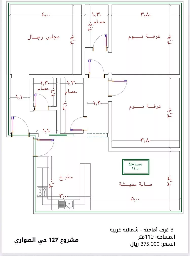 شقة للبيع في شارع الامير عبدالمجيد, حي الصواري, مدينة جدة, منطقة مكة المكرمة صورة 3