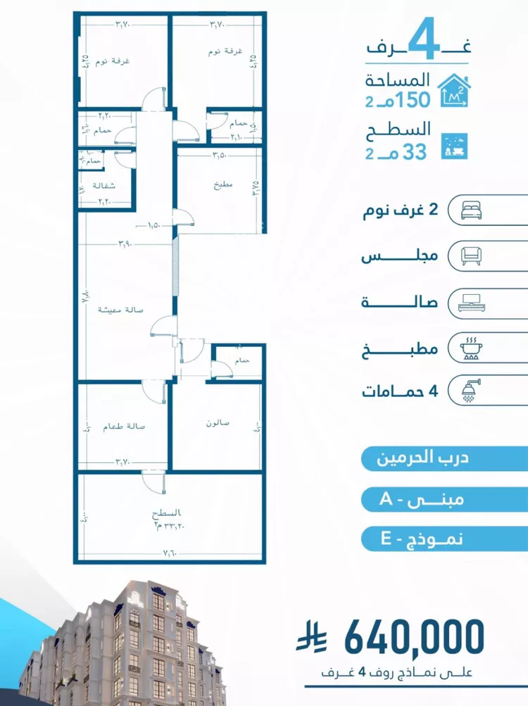 شقة للبيع في حي الفيحاء, مدينة جدة, منطقة مكة المكرمة
