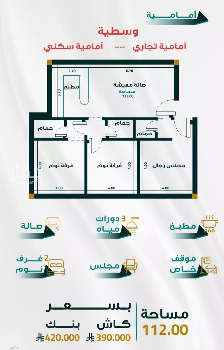 شقة للبيع في حي الفيحاء, مدينة جدة, منطقة مكة المكرمة صورة 2
