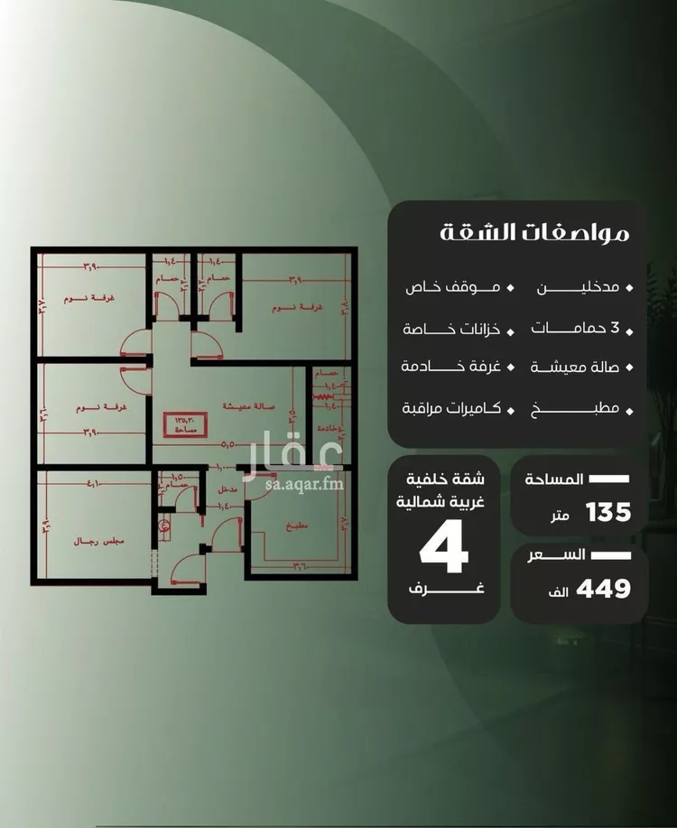 شقة للبيع في شارع البرك, حي النزهة, مدينة جدة, منطقة مكة المكرمة صورة 3