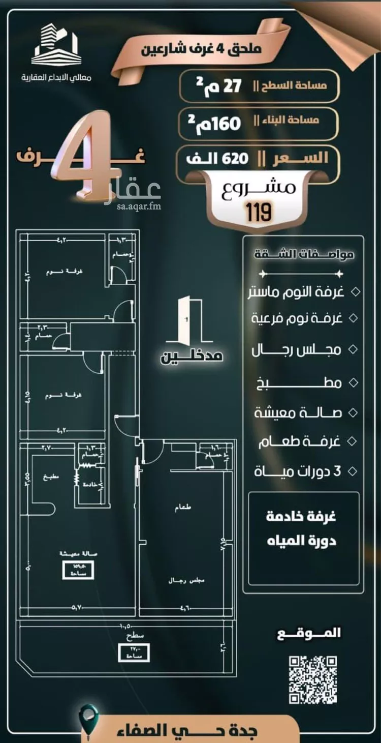 شقة للبيع في شارع جبل الربوط, حي الصفاء, مدينة جدة, منطقة مكة المكرمة صورة 2