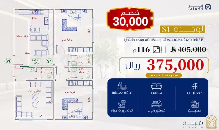 شقة للبيع في حي الفيحاء, مدينة جدة, منطقة مكة المكرمة