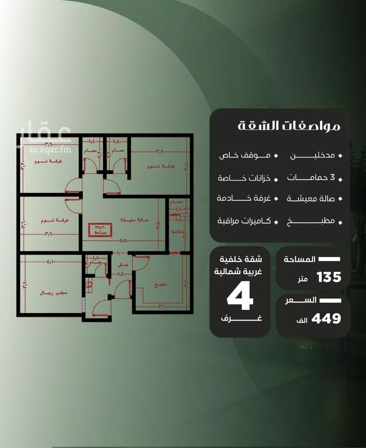 شقة للبيع في شارع عارف الشهابي, حي النزهة, مدينة جدة, منطقة مكة المكرمة صورة 3
