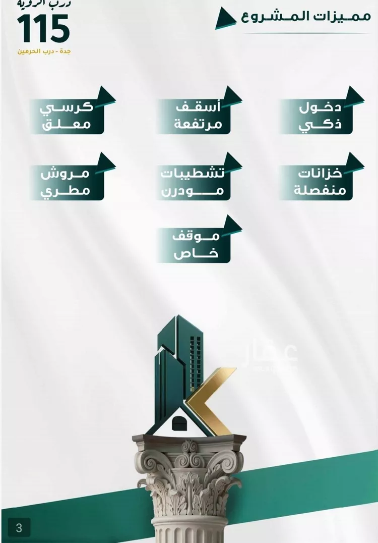 شقة للبيع في شارع ابو ذر الغفاري, حي الفيحاء, مدينة جدة, منطقة مكة المكرمة صورة 2