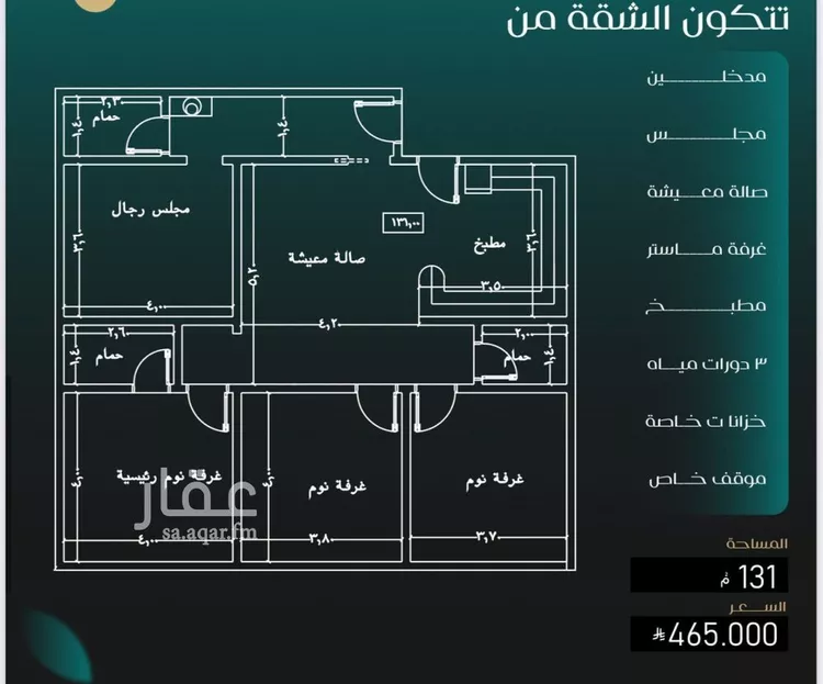 شقة للبيع في حي النزهة, مدينة جدة, منطقة مكة المكرمة