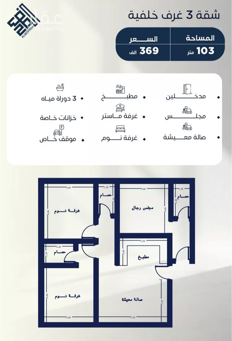 شقة للبيع في شارع وهب الحبشاني, حي النزهة, مدينة جدة, منطقة مكة المكرمة 1 صورة