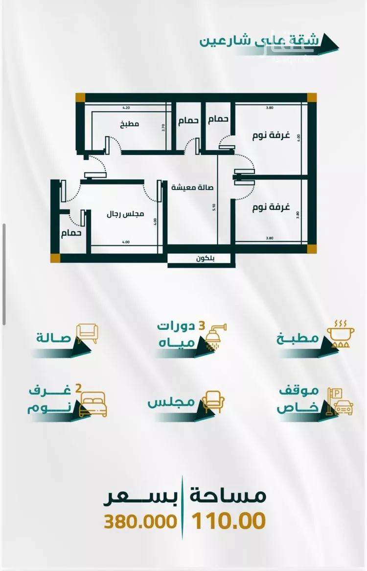 شقة للبيع في شارع ابو ذر الغفاري, حي الفيحاء, مدينة جدة, منطقة مكة المكرمة صورة 2