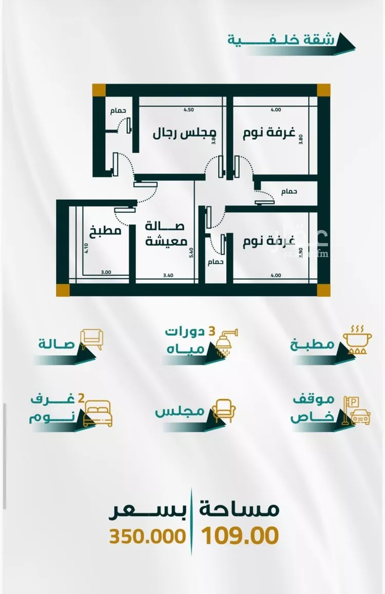 شقة للبيع في شارع ابو ذر الغفاري, حي الفيحاء, مدينة جدة, منطقة مكة المكرمة