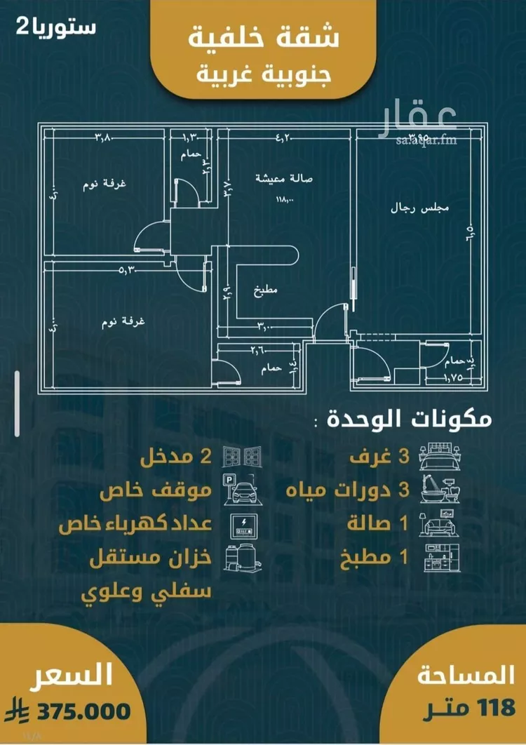شقة للبيع في شارع الامير عبدالمجيد, حي الصواري, مدينة جدة, منطقة مكة المكرمة صورة 4