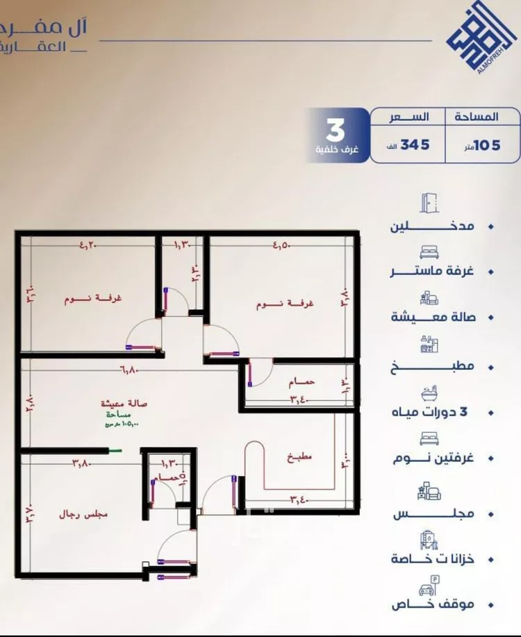 شقة للبيع في شارع العكرش, حي النزهة, مدينة جدة, منطقة مكة المكرمة صورة 2