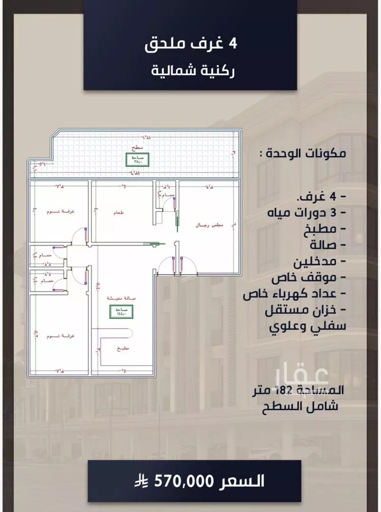 شقة للبيع في شارع الامير عبدالمجيد, حي الصواري, مدينة جدة, منطقة مكة المكرمة