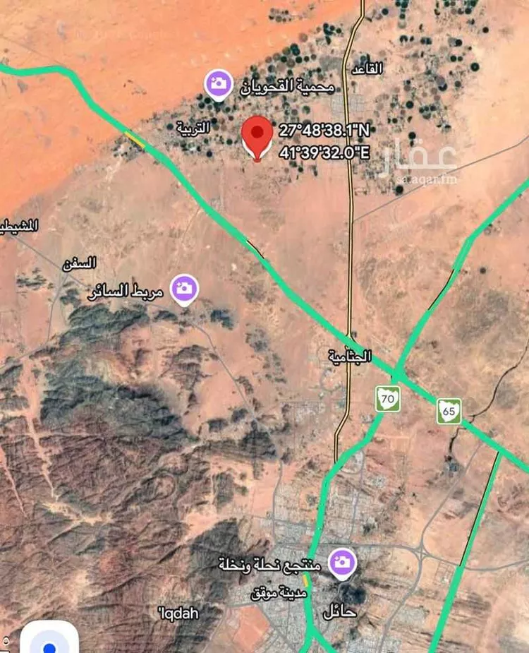 أرض للبيع في شارع عثمر القديم 602, حي منيفة القاعد, مدينة منيفة القاعد, منطقة حائل