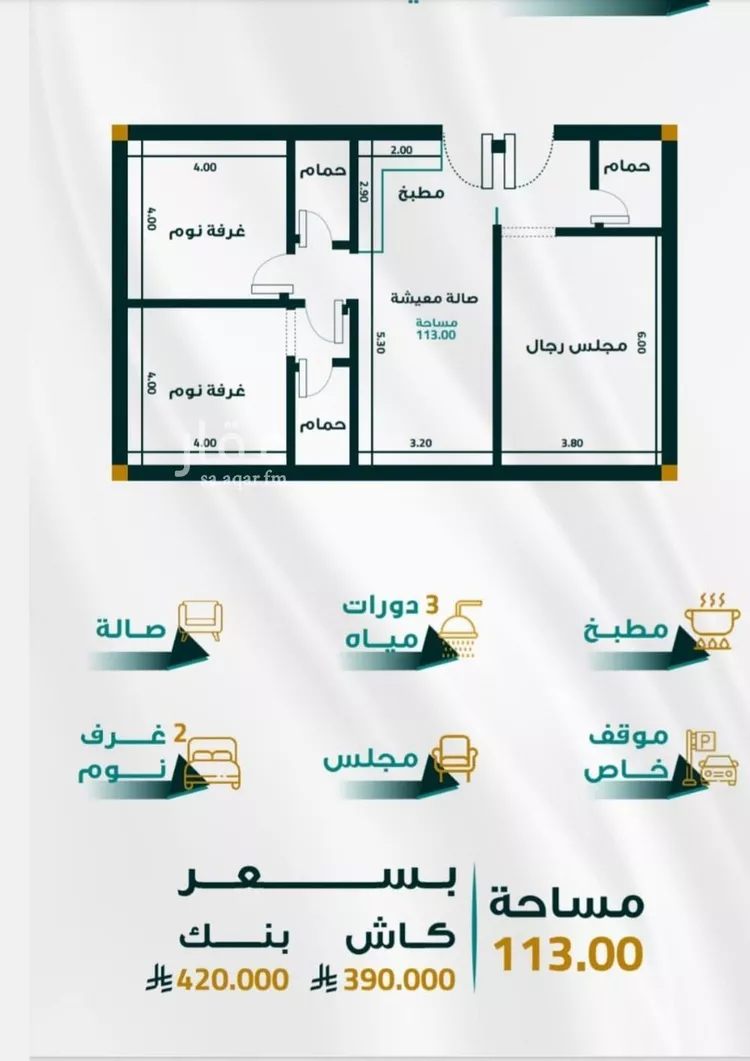 شقة للبيع في شارع ابو ذر الغفاري, حي الفيحاء, مدينة جدة, منطقة مكة المكرمة صورة 4