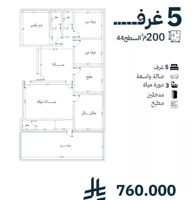 شقة للبيع في شارع يزيد الجدعاء, حي النزهة, مدينة جدة, منطقة مكة المكرمة 9