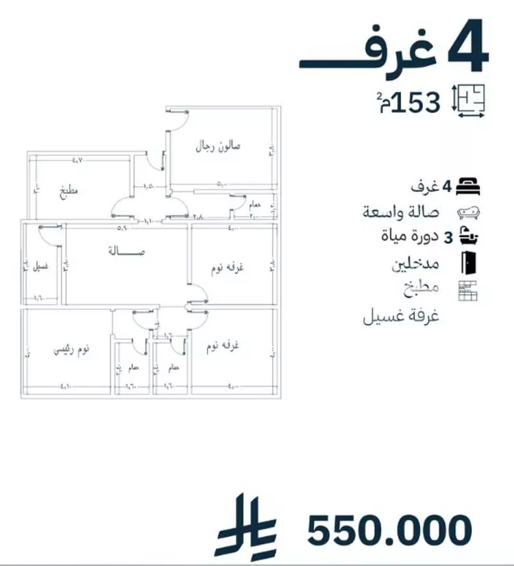 شقة للبيع في شارع يزيد الجدعاء, حي النزهة, مدينة جدة, منطقة مكة المكرمة 7