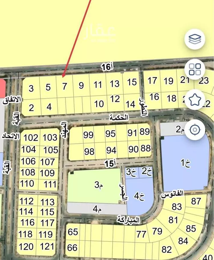 أرض للبيع في شارع 16ا, حي العقيق, مدينة الخبر, المنطقة الشرقية