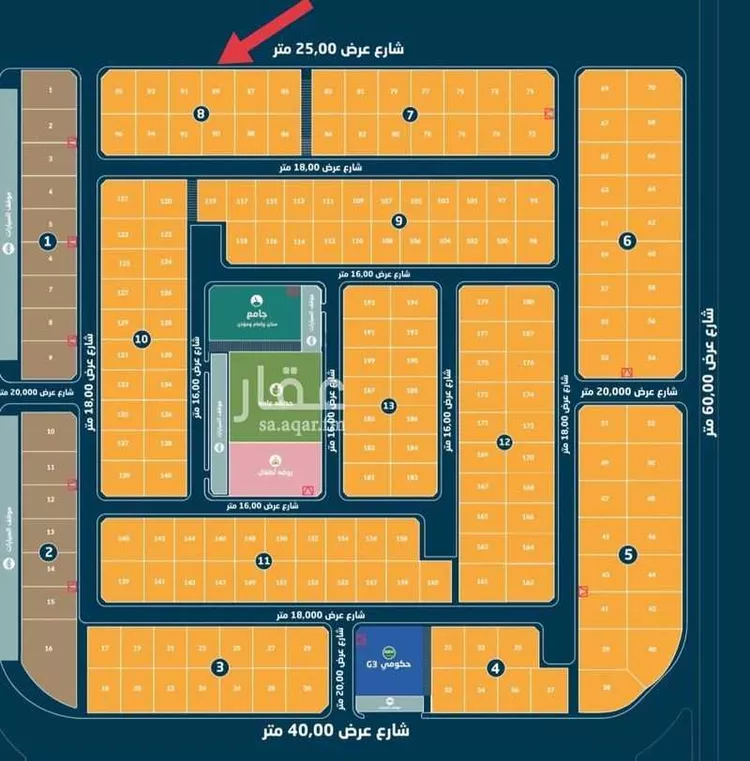 أرض للبيع في شارع عبدالله ابن مظعون, حي الأمواج, مدينة الخبر, المنطقة الشرقية