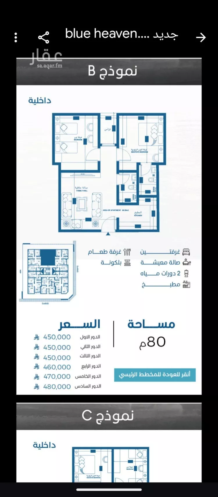 شقة للبيع في شارع الملك الصالح ايوب ابن الكامل, حي الرويس, مدينة جدة, منطقة مكة المكرمة صورة 2