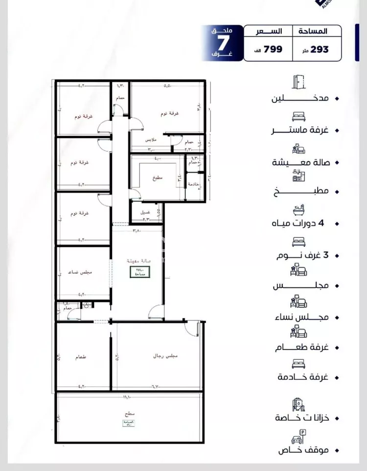 شقة للبيع في شارع عرابه ابن شماخ, حي النزهة, مدينة جدة, منطقة مكة المكرمة