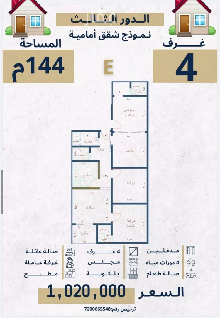 شقة للبيع في شارع الإستطلاع, حي النهضة, مدينة جدة, منطقة مكة المكرمة صورة 2