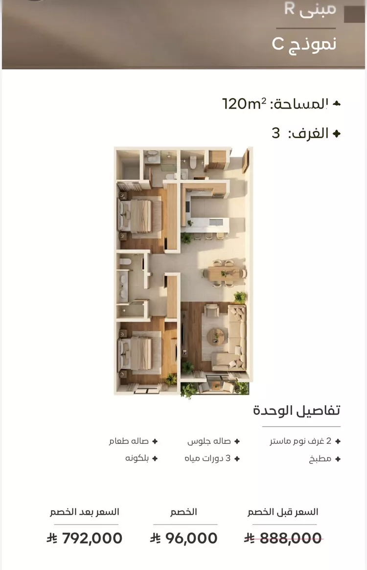 شقة للبيع في شارع الرباب الأنصاريه, حي النهضة, مدينة جدة, منطقة مكة المكرمة 1 صورة