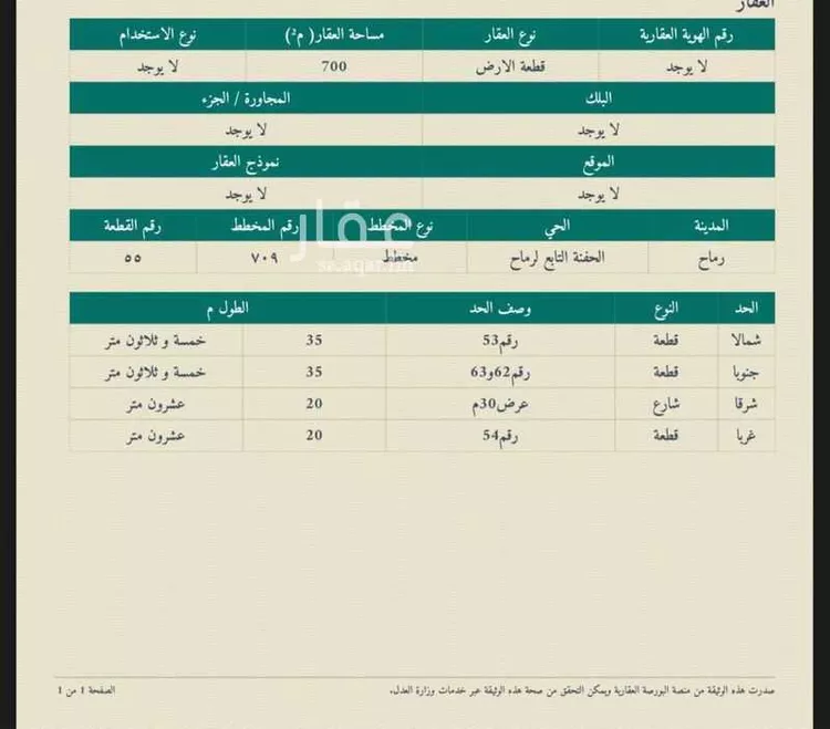 أرض للبيع في حي الحفنه, مدينة رماح - الحفنه, منطقة الرياض