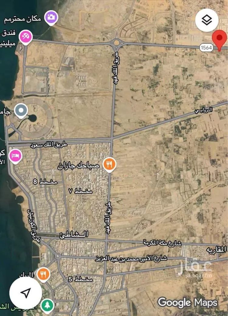 أرض للبيع في شارع 0000, حي الخالدية 1, مدينة جازان, منطقة جازان