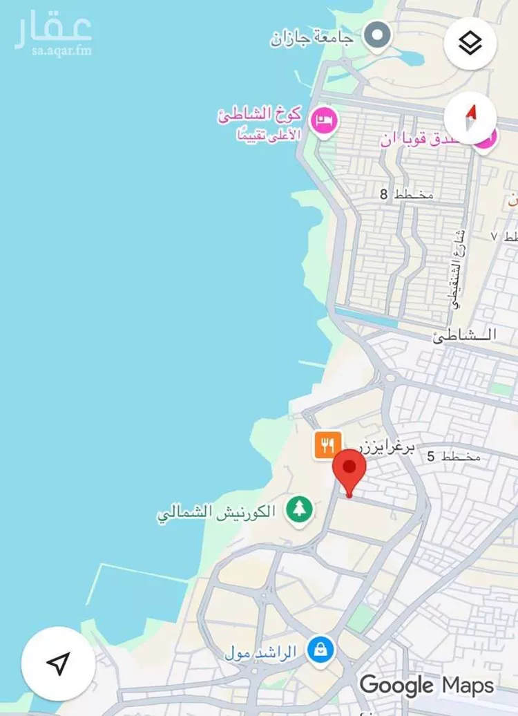 أرض للبيع في شارع 22877550, حي الشاطئ, مدينة جازان, منطقة جازان صورة 4