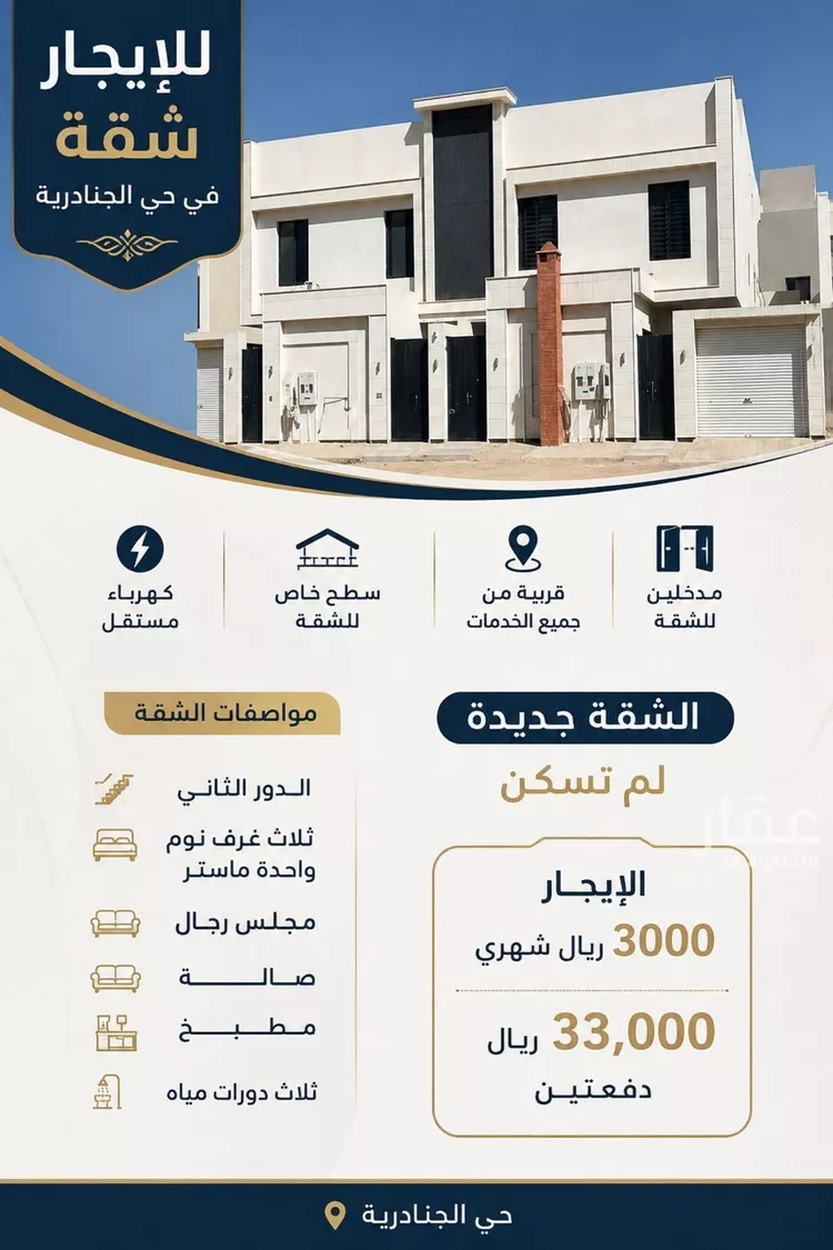 Apartment for Rent in Riyadh Al Janadriyah