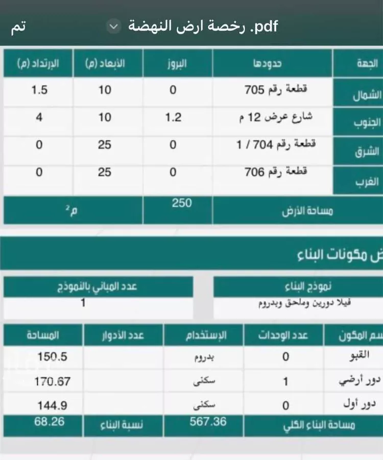 أرض للبيع في شارع عثمان الداني, حي النهضة, مدينة جدة, منطقة مكة المكرمة صورة 2