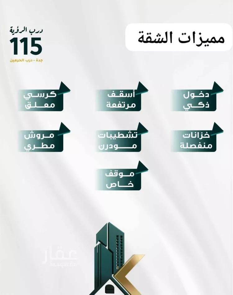 شقة للبيع في شارع ابو ذر الغفاري, حي الفيحاء, مدينة جدة, منطقة مكة المكرمة صورة 4