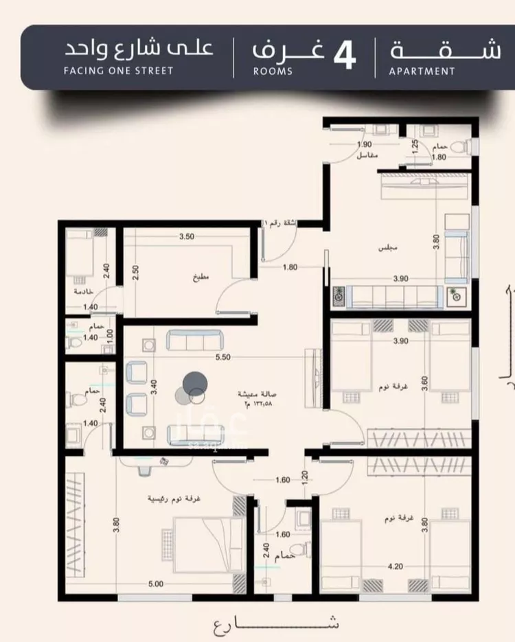 شقة للبيع في شارع احمد بن طلحه, حي الصفاء, مدينة جدة, منطقة مكة المكرمة