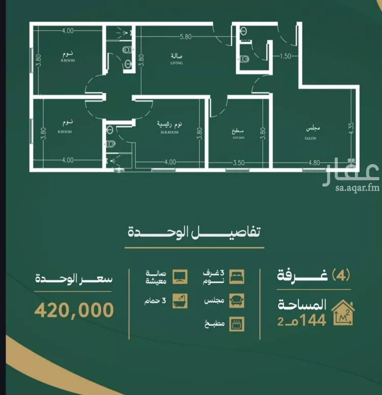 شقة للبيع في شارع عبدالقادر البغدادي, حي الصفاء, مدينة جدة, منطقة مكة المكرمة صورة 2