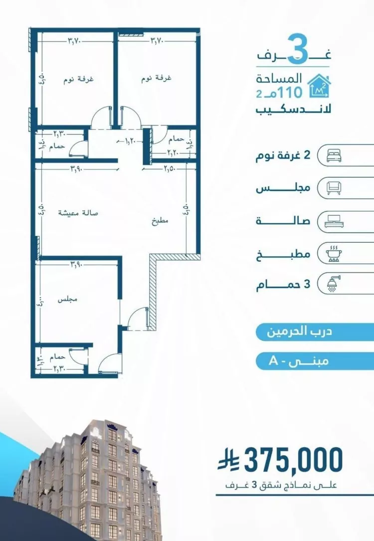 شقة للبيع في شارع ابو ذر الغفاري, حي الفيحاء, مدينة جدة, منطقة مكة المكرمة صورة 3