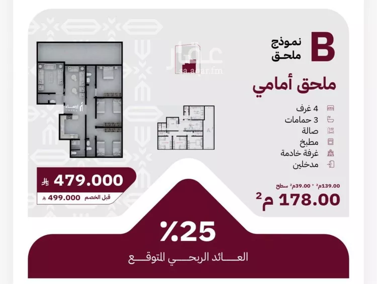 شقة للبيع في شارع عثمان ابن عوف, حي الريان, مدينة جدة, منطقة مكة المكرمة