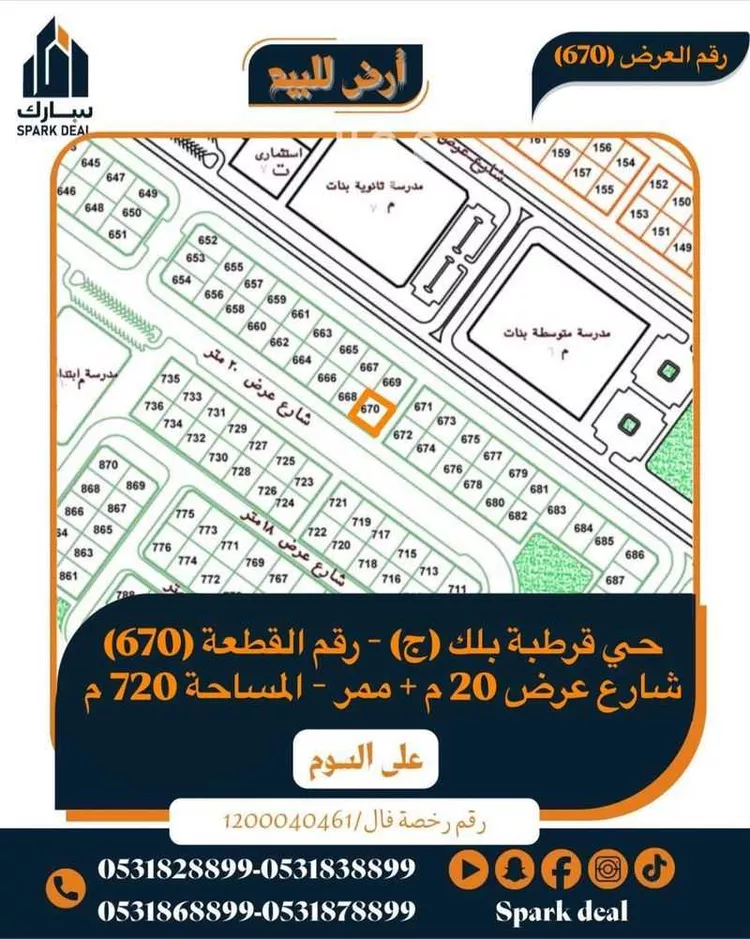 أرض للبيع في شارع القاضي ابو الطيب, حي قرطبة, مدينة عرعر, منطقة الحدود الشماليه