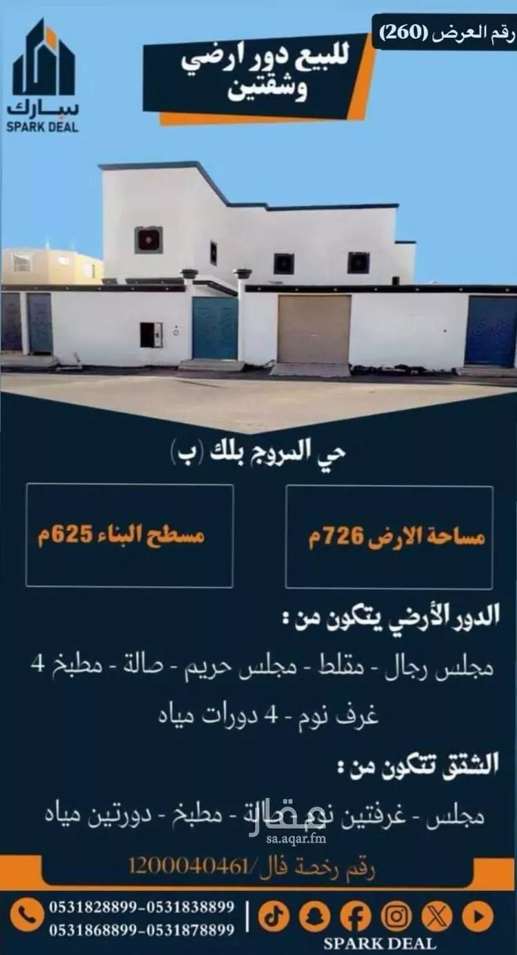 عمارة للبيع في شارع المطارفة
, حي المروج الشرقي, مدينة عرعر, منطقة الحدود الشماليه