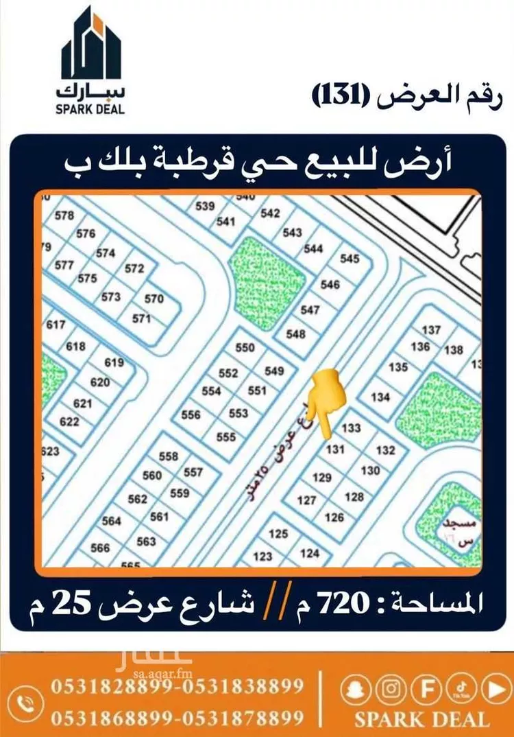 أرض للبيع في شارع قطبة بن عامر السلمي  رضي الله عنه
, حي قرطبة, مدينة عرعر, منطقة الحدود الشماليه