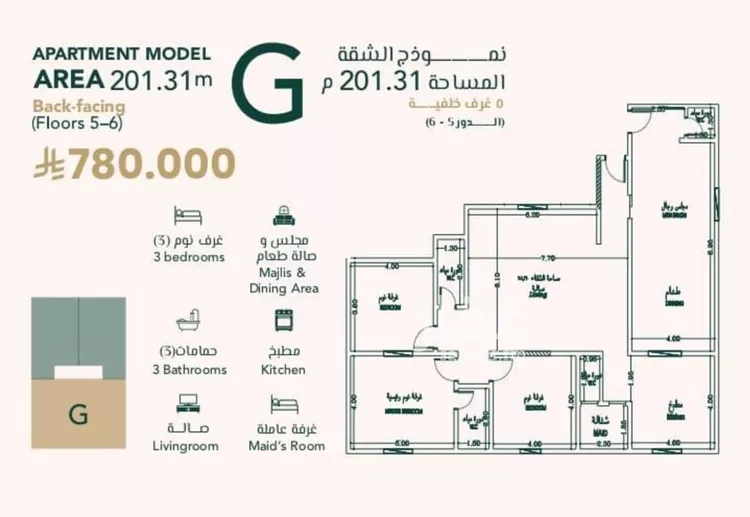 شقة للبيع في شارع علي افندي جميل, حي السلامة, مدينة جدة, منطقة مكة المكرمة