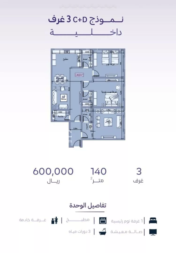 شقة للبيع في شارع خضر افندي, حي الزهراء, مدينة جدة, منطقة مكة المكرمة صورة 2