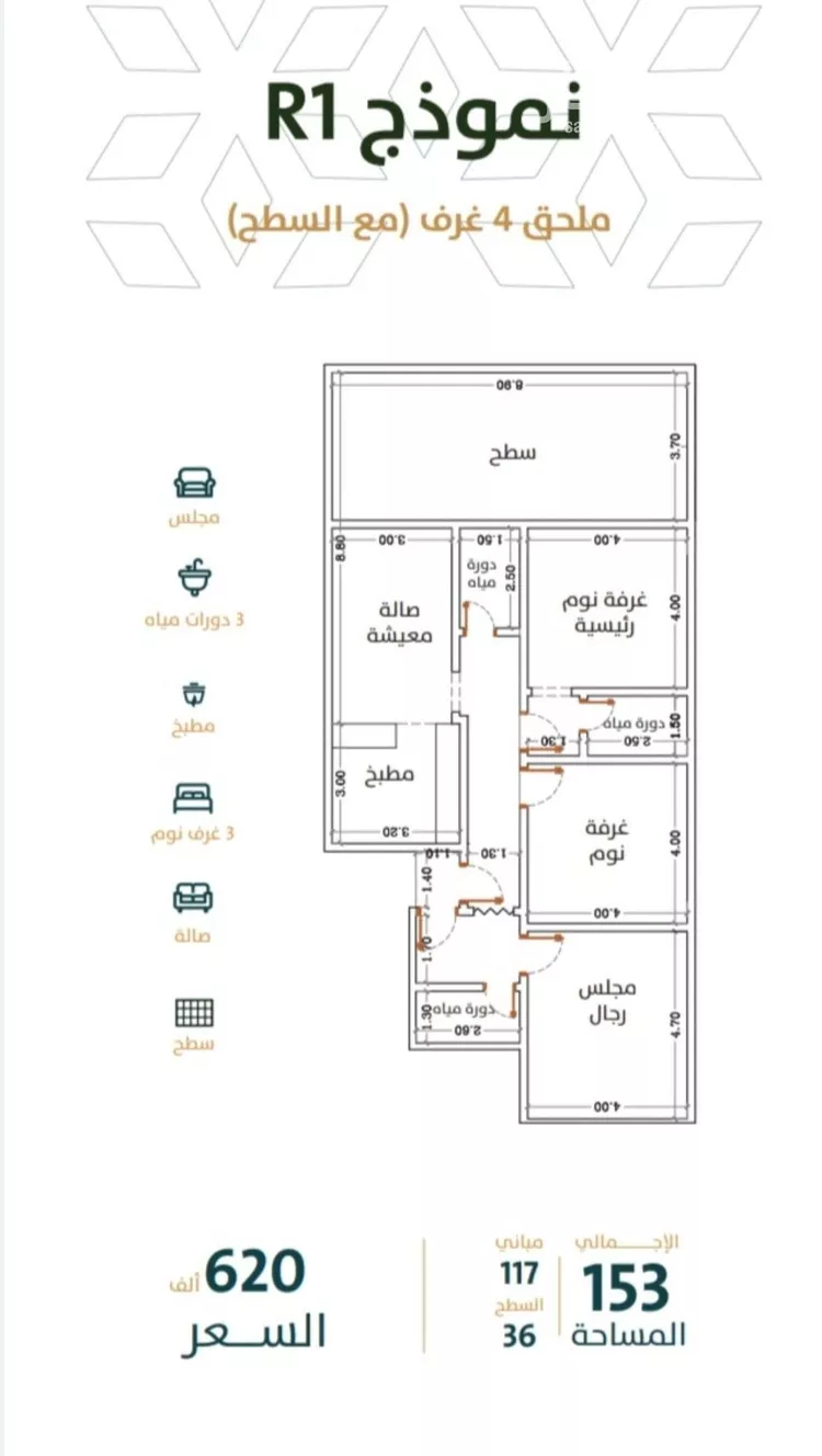 Apartment for Sale in Jeddah Ar Rabwah صورة 3