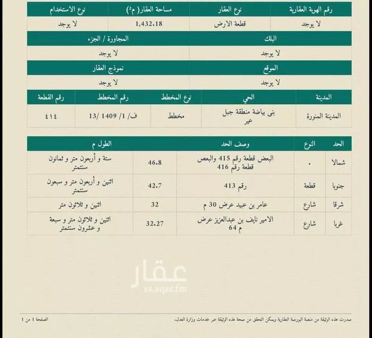 أرض للبيع في شارع عامر ابن عبيد, حي بنى بياضة, مدينة المدينة المنورة, منطقة المدينة المنورة